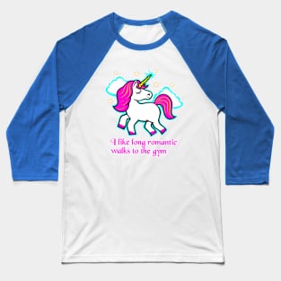 Fitness Unicorn, gym girl, barbell unicorn Baseball T-Shirt